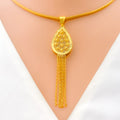 Glistening Tear Drop 22k Gold Pendant 