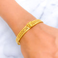 Delightful Dressy 21k Gold CZ Bangle Bracelet 