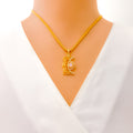 opulent-jazzy-22k-gold-cz-pendant-set