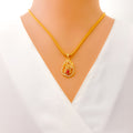 modish-fancy-22k-gold-cz-pendant-set