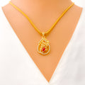 modish-fancy-22k-gold-cz-pendant-set
