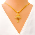 striking-upscale-22k-gold-cz-pendant-set