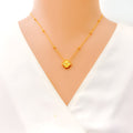 Minimalist Radiant 22k Gold Clover Necklace