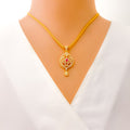 radiant-classy-22k-gold-cz-pendant-set