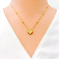 Minimalist Radiant 22k Gold Clover Necklace