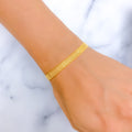 Gorgeous 22k Gold Flat Chain Bracelet 