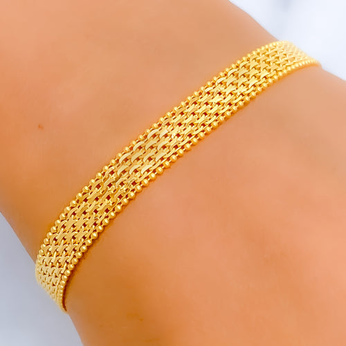 Gorgeous 22k Gold Flat Chain Bracelet 