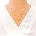 Petite Blush Clover 22k Gold Necklace 