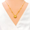 Petite Blush Clover 22k Gold Necklace 