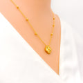 Petite Blush Clover 22k Gold Necklace 