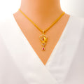 delightful-onate-22k-gold-cz-pendant-set