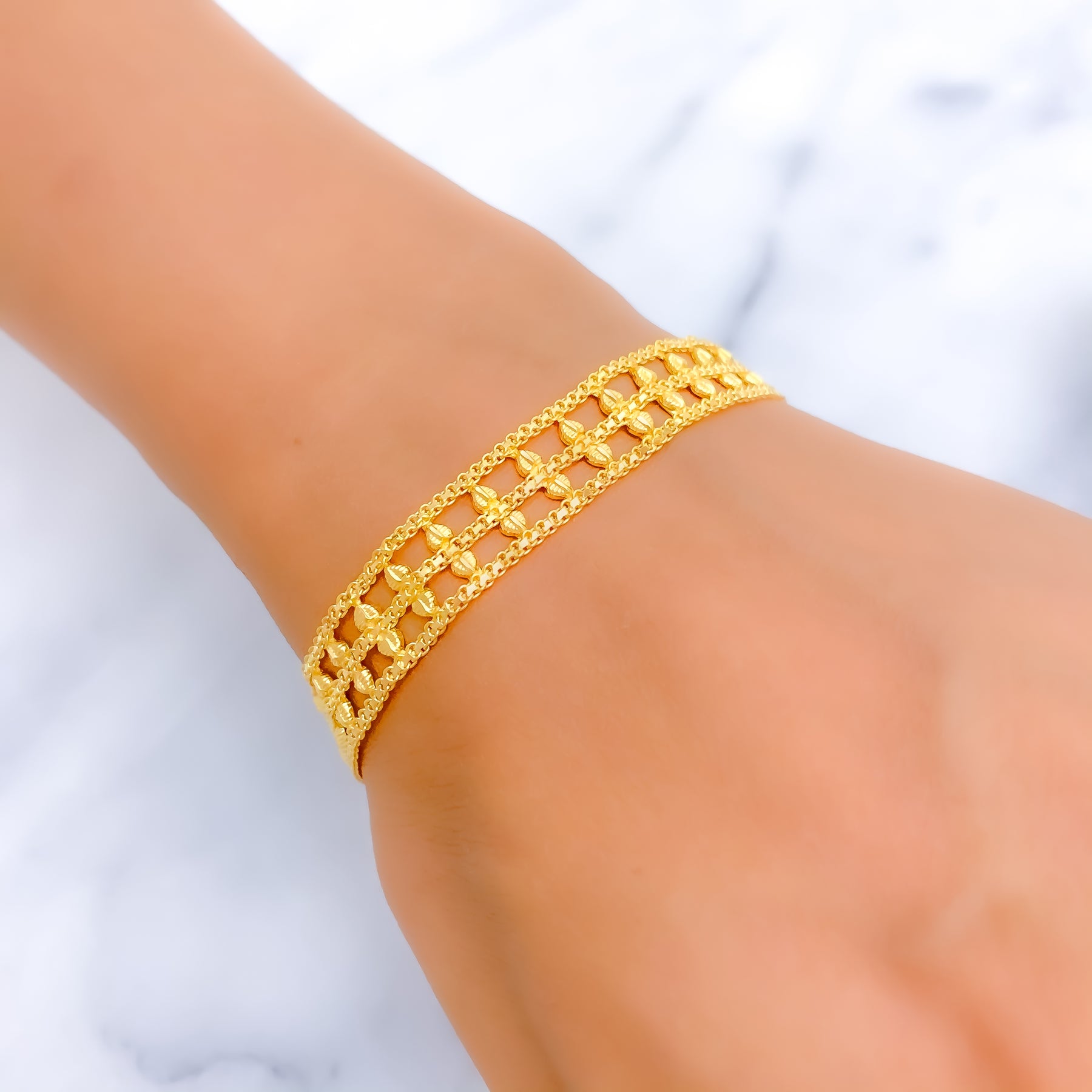 Flat Chain Bracelet Yellow