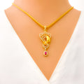delightful-onate-22k-gold-cz-pendant-set
