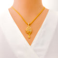 brilliant-polished-22k-gold-cz-pendant-set