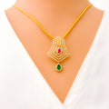 glowing-colored-22k-gold-cz-pendant-set