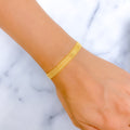 Bold Iconic 22k Gold Flat Chain Bracelet 