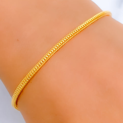 Palatial 22k Gold Snake Chain Bracelet 