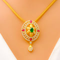 vibrant-luscious-22k-gold-cz-pendant-set