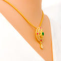 vibrant-luscious-22k-gold-cz-pendant-set