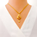 regal-evergreen-22k-gold-cz-pendant-set