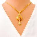 regal-evergreen-22k-gold-cz-pendant-set