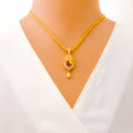 stylish-charming-22k-gold-cz-pendant-set