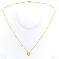 Sleek Lightweight 22k Gold Clover Necklace