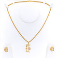 opulent-jazzy-22k-gold-cz-pendant-set