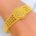 Floral Tapering 22k Gold Screw Bangle 