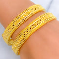 Intricate Traditional 22k Gold Bangle Pair 