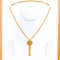 Glimmering Sophisticated Heart 22k Gold Pendant