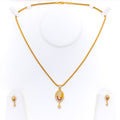 stylish-charming-22k-gold-cz-pendant-set