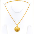 Regal Gleaming 22k Gold Pendant