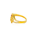 Delightful Vibrant 22k Gold CZ Ring