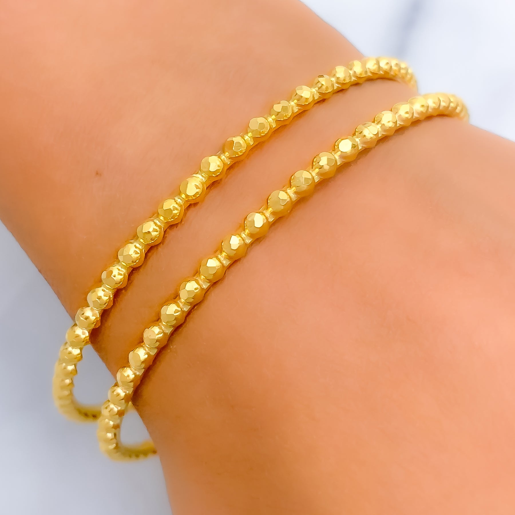 Amazon.com: 18K Solid Gold Bracelet for Women, Durable Real Gold Diamond  Cut Bead Bracelet Adjustable Italian Wheat Chain Jewelry Anniversary  Mother's Day Gift for Her, Wife, Mom 6.5