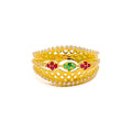 Gorgeous Netted 22k Gold CZ Ring