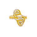Stately Stunning 22k Gold CZ Ring