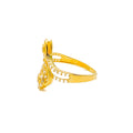Stately Stunning 22k Gold CZ Ring