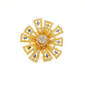 Impressive Mesmerizing 22k Gold CZ Ring