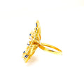 Impressive Mesmerizing 22k Gold CZ Ring