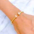 Modern Sophisticated Orb 22k Gold Bangle Bracelet 
