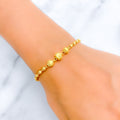 Dazzling Dotted Orb 22k Gold Bracelet 