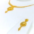 Charming Evergreen 22k Gold Necklace Set