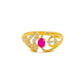 glowing-fashionable-22k-gold-cz-ring