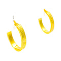 Exquisite Brilliant 22k Gold Hoop Earrings