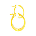 Exquisite Brilliant 22k Gold Hoop Earrings