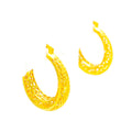 Luxurious Alluring 22k Gold Hoop Earrings