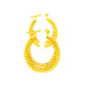 Luxurious Alluring 22k Gold Hoop Earrings