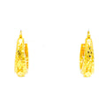 Imperial Reflective 22k Gold Hoop Earrings