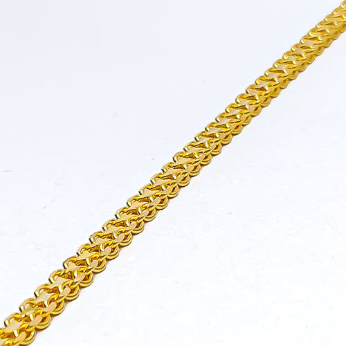 Brilliant Double Linked 22k Gold Baby Bracelet 